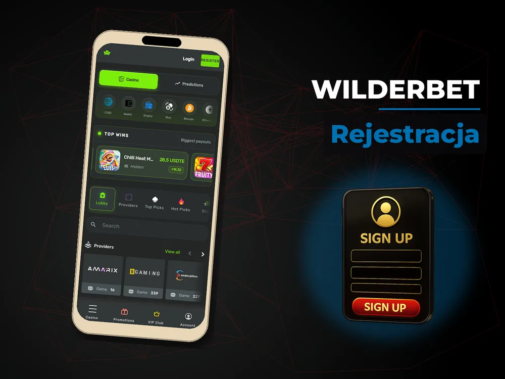 Wilderbet - Rejestracja